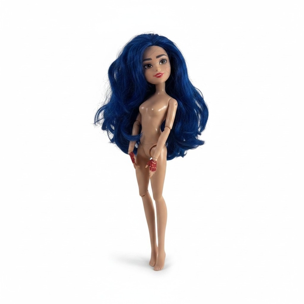 Disney Descendants Evie Doll Blue Hair Articulated Fashion Doll No Clothes